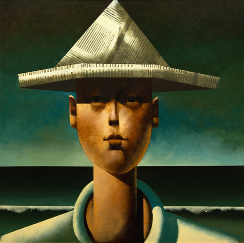 Boy in Newspaper Hat | Stephen Mangan