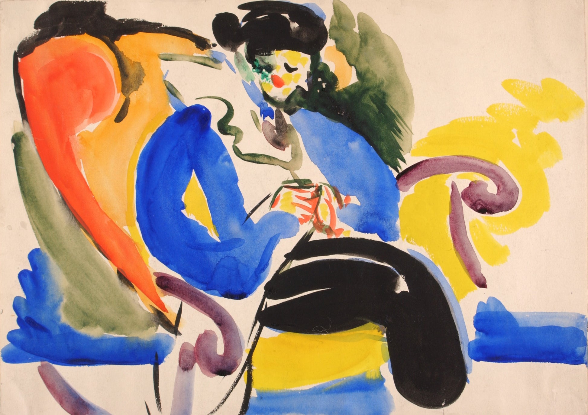 Calligraphic #2 Woman on Chair | H. Lyman Saÿen
