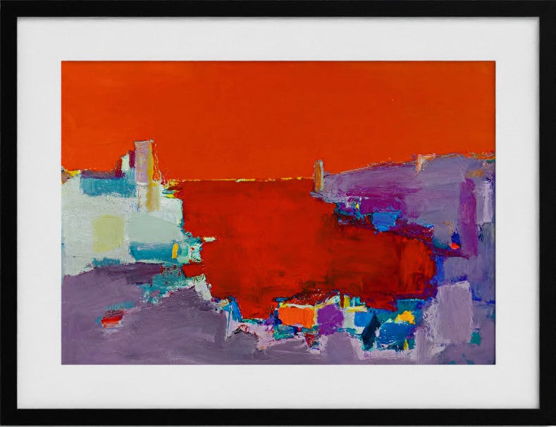 Harbour Sunset By Ronald F Smith Print