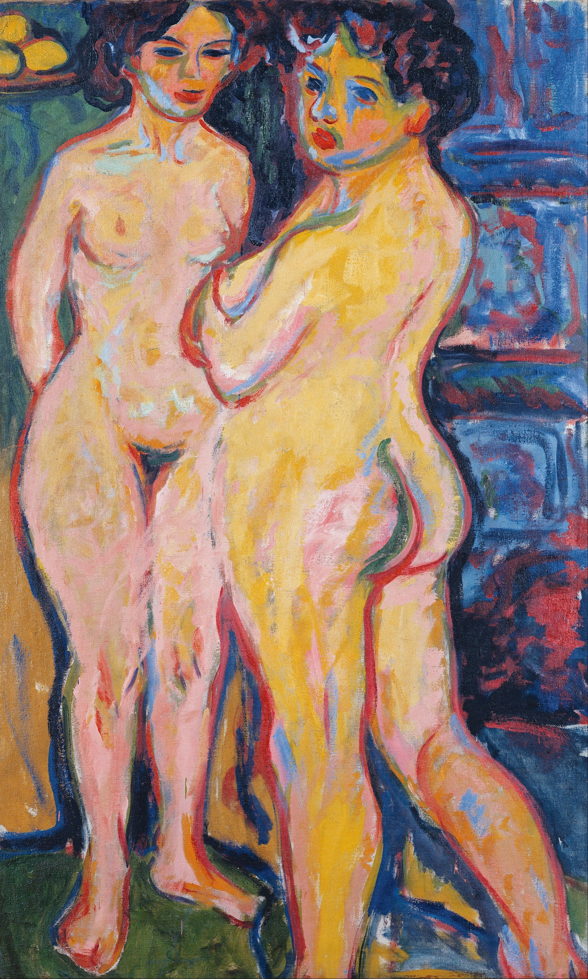 Nudes Standing by Stove | Ernst Ludwig Kirchner
