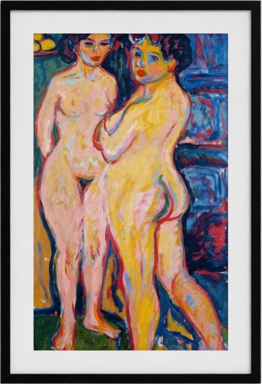Nudes Standing by Stove | Ernst Ludwig Kirchner