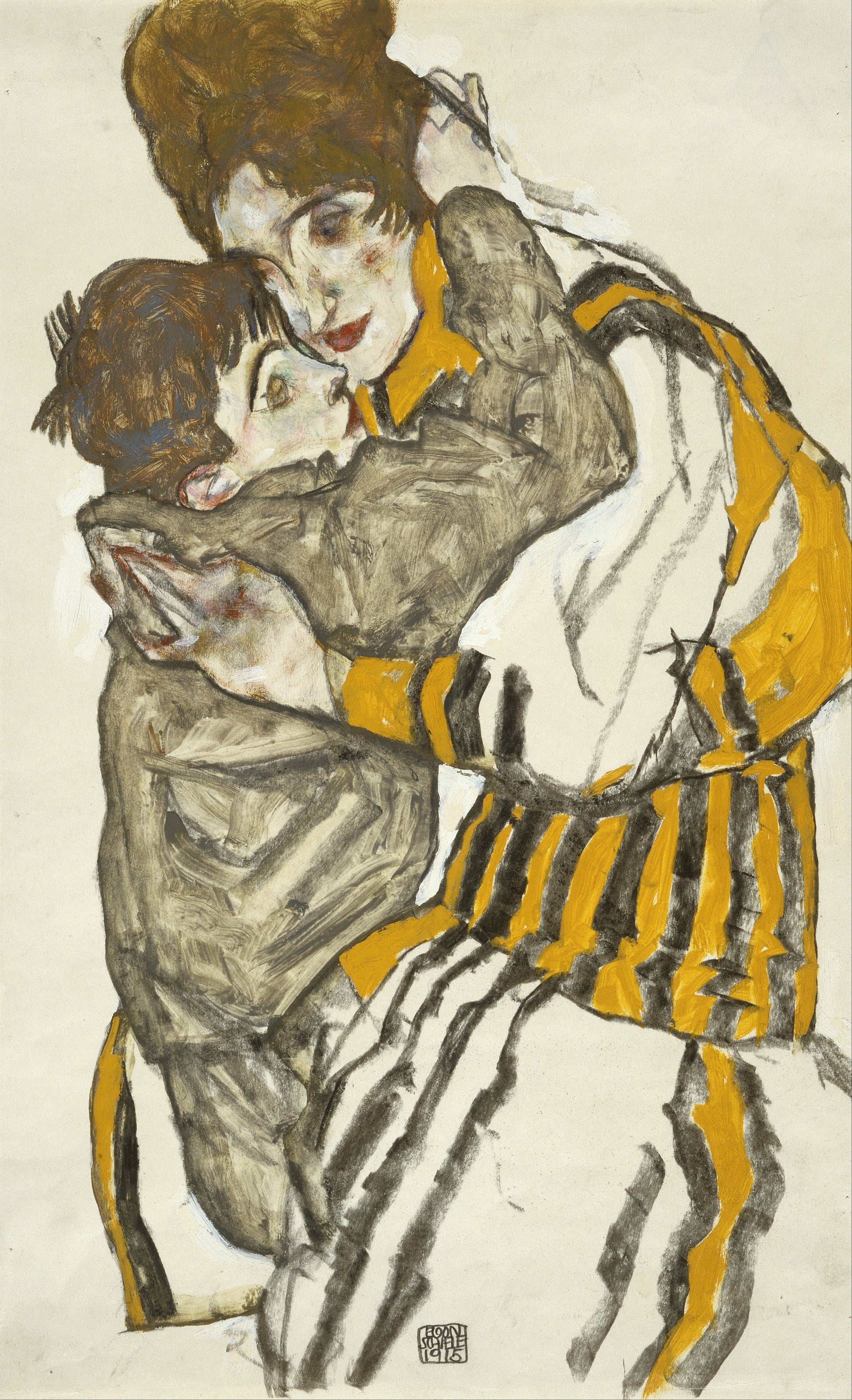 Schiele's Wife with Her Little Nephew | Egon Schiele