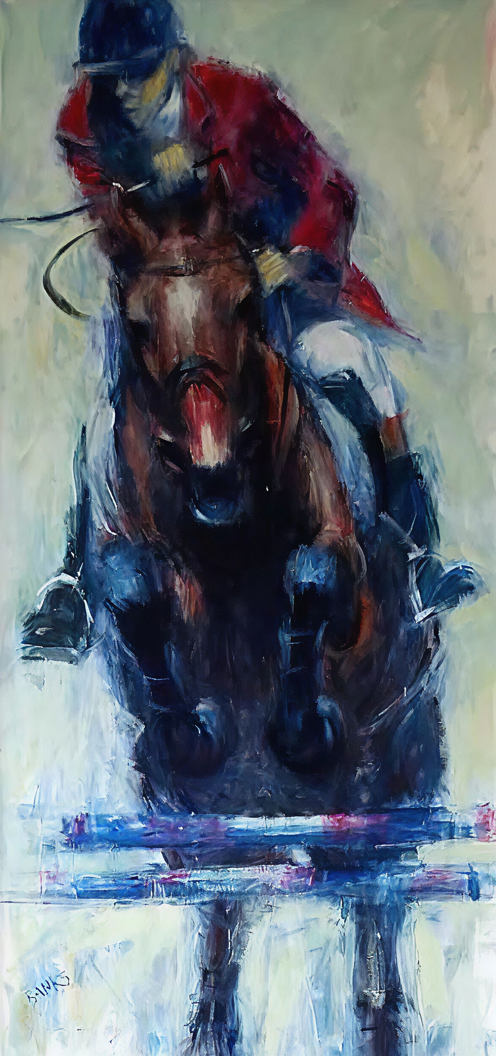 Original artwork | The Showjumper | Alasdair Banks