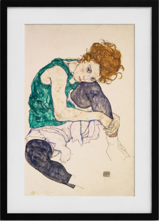 Seated Woman with Bent Knees (Adele Herms) | Egon Schiele
