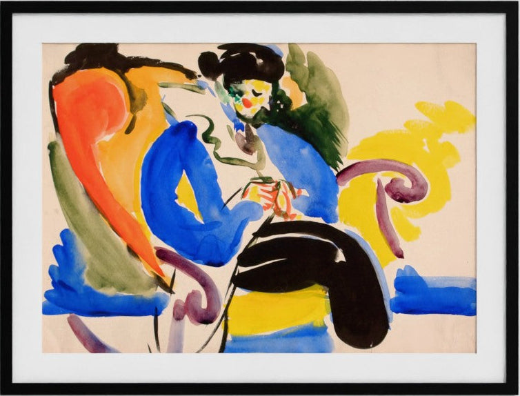Calligraphic #2 Woman on Chair | H. Lyman Saÿen