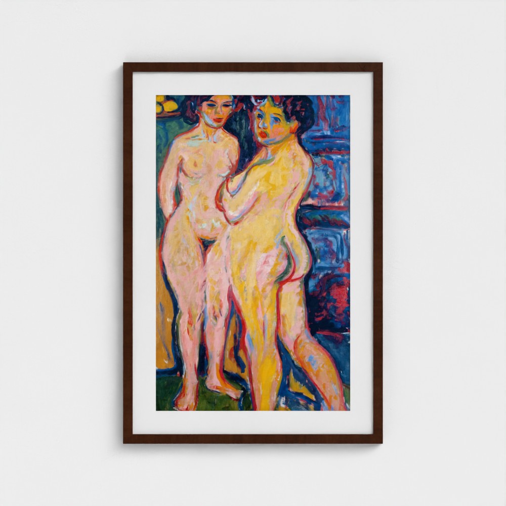 Nudes Standing by Stove | Ernst Ludwig Kirchner