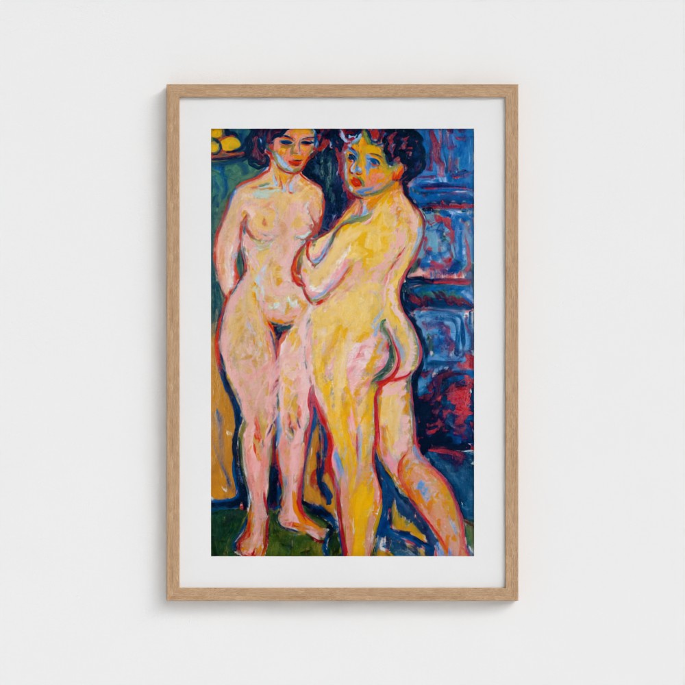 Nudes Standing by Stove | Ernst Ludwig Kirchner