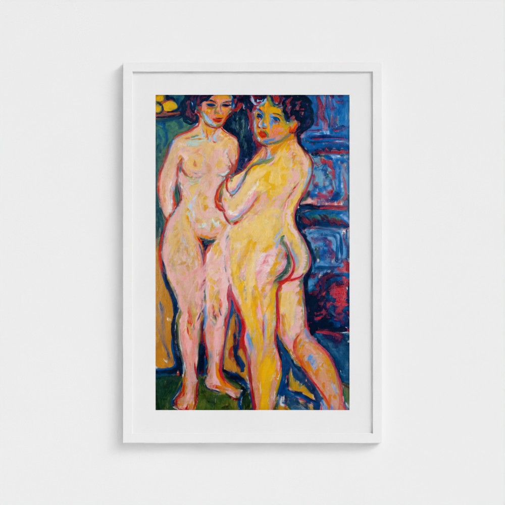 Nudes Standing by Stove | Ernst Ludwig Kirchner